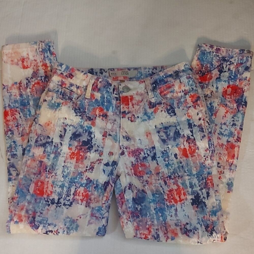 TOPSHOP Moto Leigh Skinny Velvet Floral Jean 26 Dopamine Fairycore Prints Boho - Picture 3 of 9